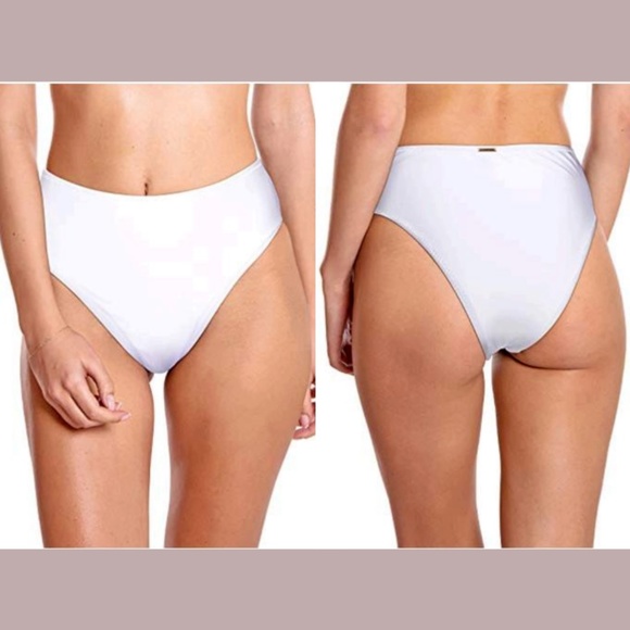 NWT RELLECIGA [ Medium ] High Cut High Waisted Bikini Bottom in Shimmer‎ - Picture 1 of 12